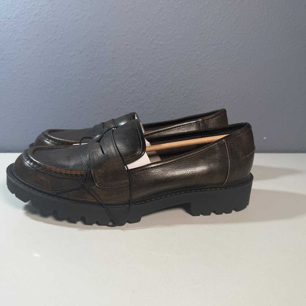 Arizona Jean Co Lillie Loafers Women 9 Brown New Lug Sole Penny Slip On Shoes - Picture 3 of 7